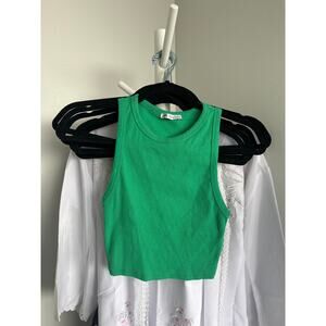 Zara Cropped Green Tank